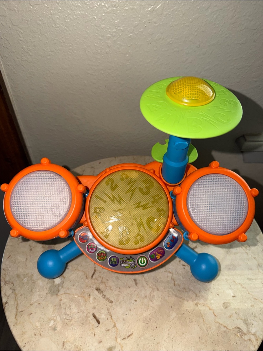Kids Electronic Drum Set Toy - Orange, Blue & Green